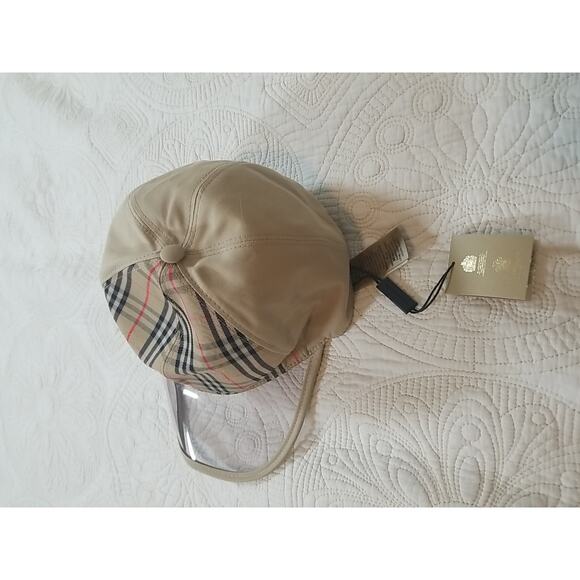 Burberry Vintage Check Baseball Cap w/ Clear Visor Beige Plaid M/L NWT main image 7